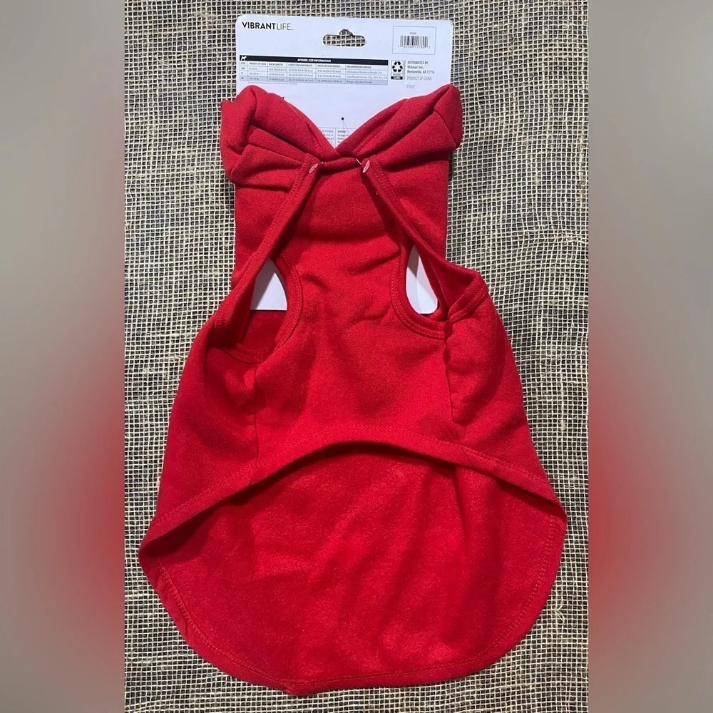 Pet Hoodie Size Medium Vibrant Life “Sweet Heart” NEW Red